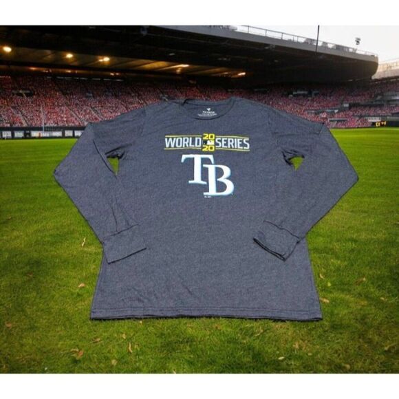 Tampa Bay  Rays World Series 2020 Long Sleeve Shirt Large MLB Baseball Fan Gear - Picture 1 of 6